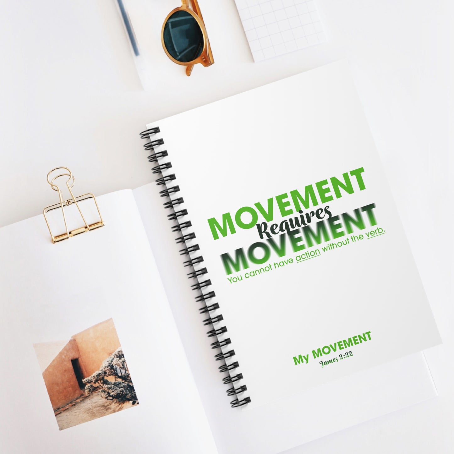 Spiral Notebook - My MOVEMENT, Encouraging Daily Reminder